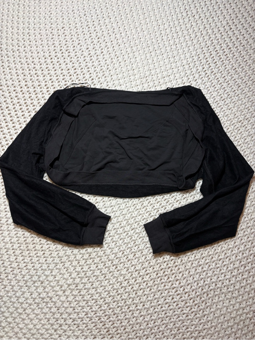 lululemon French Terry long sleeve shrug in black size 6 - Picture 6 of 15